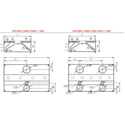 Air supply exhaust hood Novameta HFPD-100/120/48