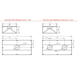 Condensation hood with condensation plates Novameta HKCD-100/100/48