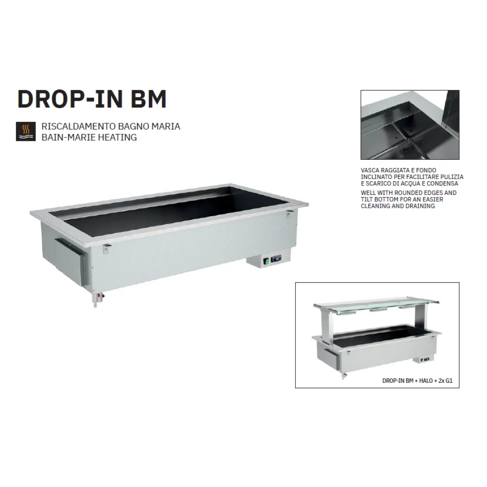 Hot drop-in bain-marie ROCAM 006INDROP4BM