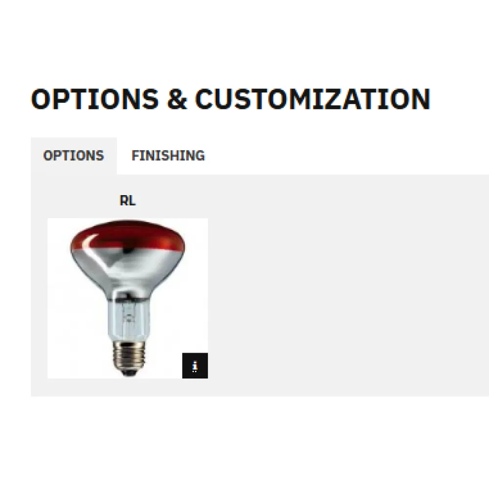 Food service area lamp ROCAM 034CRHELAIR/RITP1