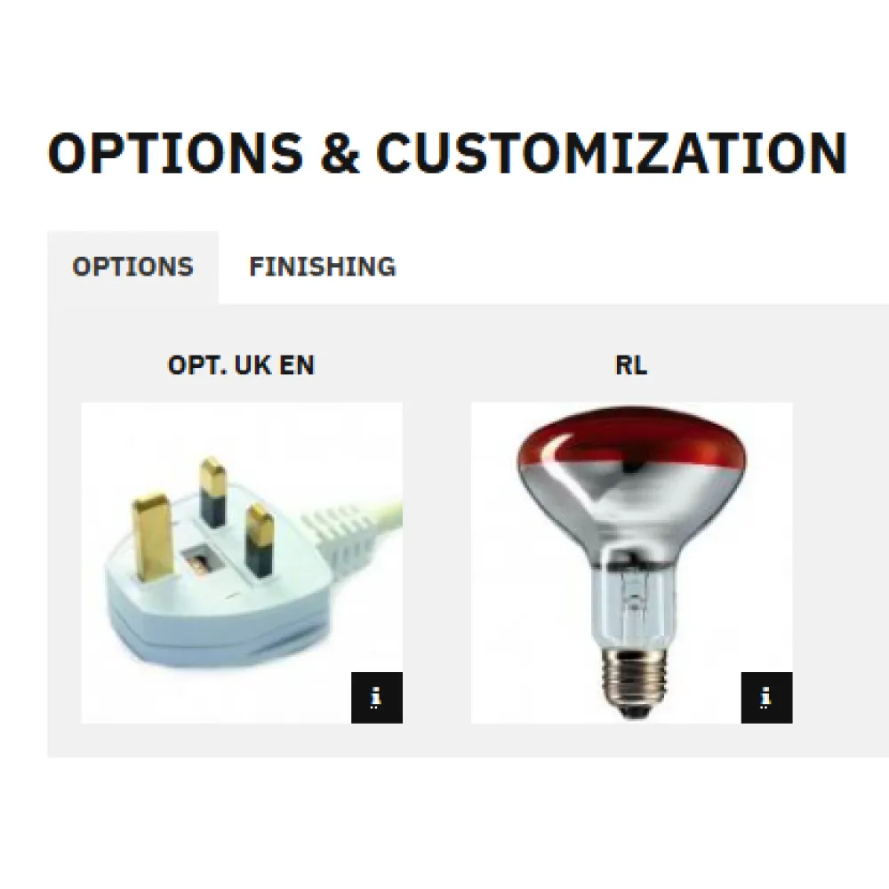 Food service area lamp ROCAM 034CRHELAIR/RITP2