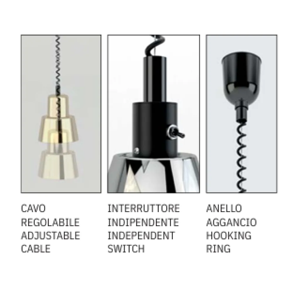 Food service area lamp ROCAM 034CRHELAIR/RITP1
