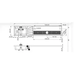 Built-in drip tray with glass rinser and drain BHS-HoReCa BHS-ZJ21-000