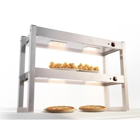 Heat-Retaining Serving Shelf with Two Levels