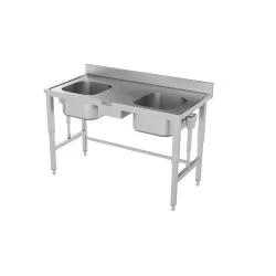 Metal table with adjustable top and sink Novameta BHS-IRRV-100/60/90