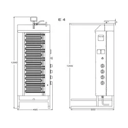 Electric gyros grill POTIS PG3401