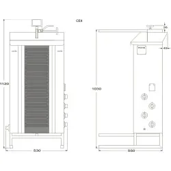 Electric gyros grill POTIS PG3651