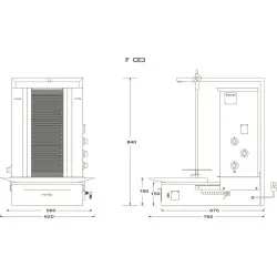 Electric gyros grill POTIS PG8551