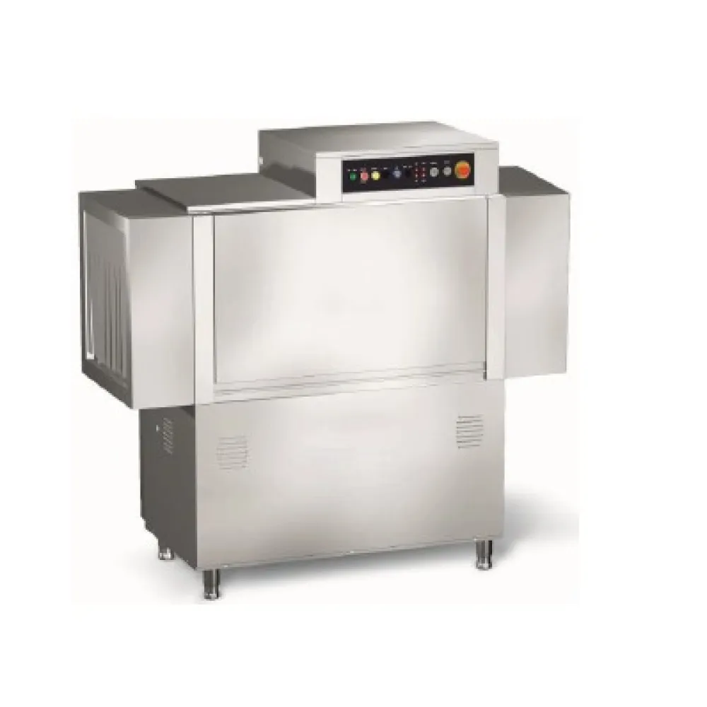 Professional conveyor-type tunnel dishwasher