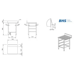 Dishwashing area furniture BHS-HoReCa 26-31971-00.00.00 SB