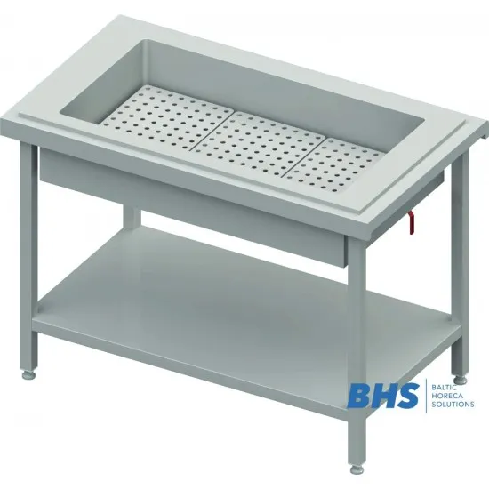 Worktop with Neutral Well for Ice Display