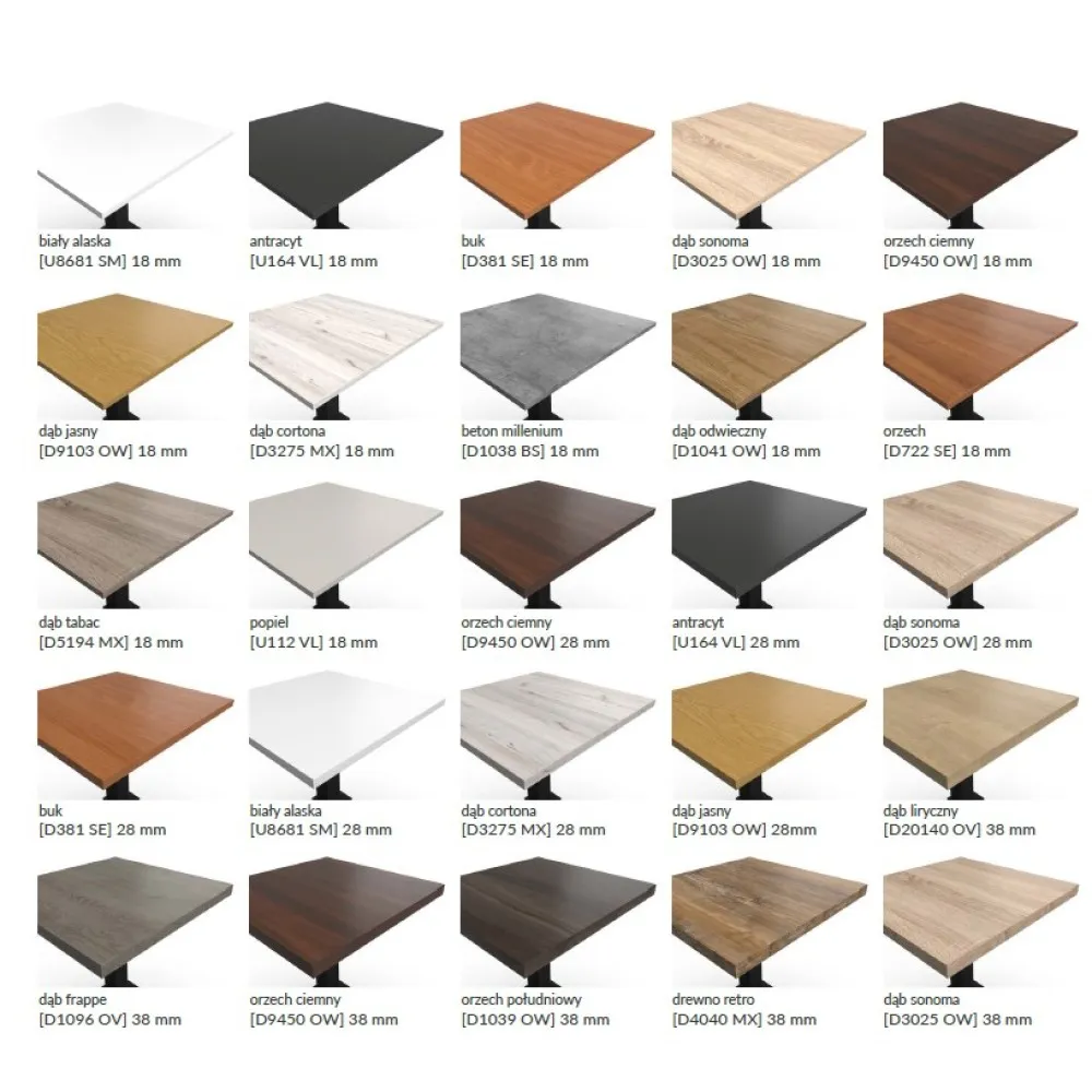 Indoor table top BHS-HoReCa MELAMINE28-60x60