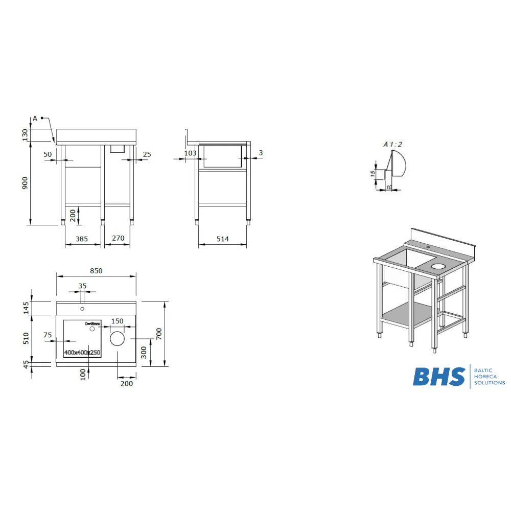 Non-standard dishwashing solution BHS-HoReCa 26-31977-00.00.00.SB_A