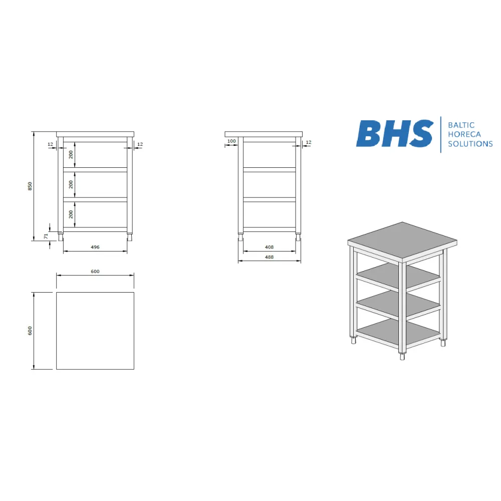 Stand for equipment 600 Novameta 26-07485-00.00.00 SB_A