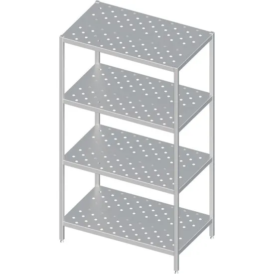 Easy-Assembly Perforated Shelving, depth 400 mm