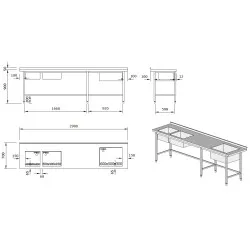 Kitchen work table Novameta 25-11884-00.00.00 SB_A