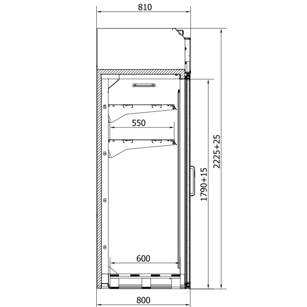 Refrigerator BHS-HoReCa R-1-VK-185/80