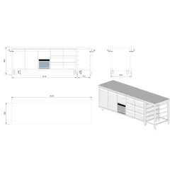 Custom refrigerated table BHS-HoReCa XKK25-0032.000.00