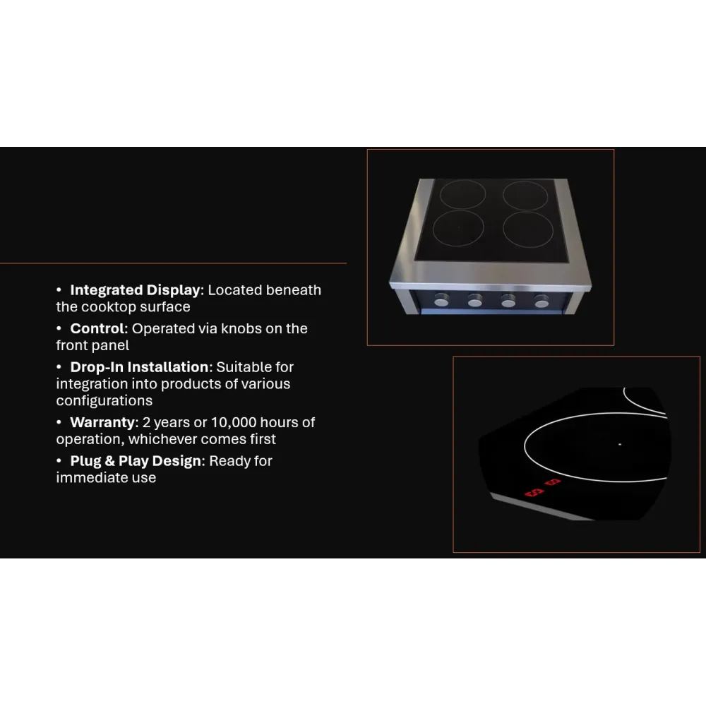 Induction cooktop Novameta INDCT2-SEMI-S
