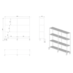 Stainless steel storage unit BHS-HoReCa ZK25-7031.00.00 SB