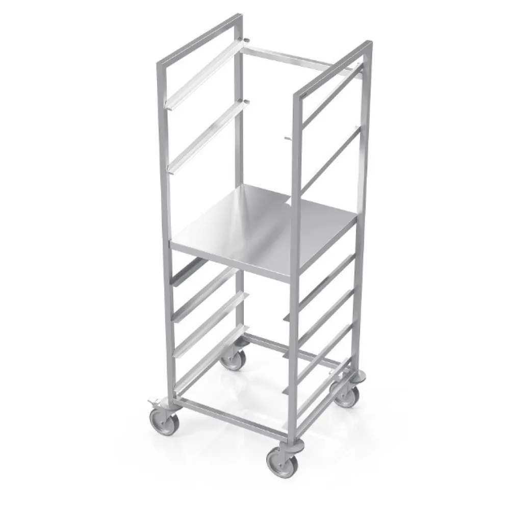 Dishwasher basket trolley with plate shelf Novameta BHS-VTBL7-56-55-160