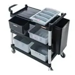 Polypropylene service trolley ARAVEN AR07498