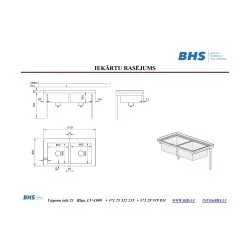 Kitchen work table BHS-HoReCa CH24-1387-151/80/40