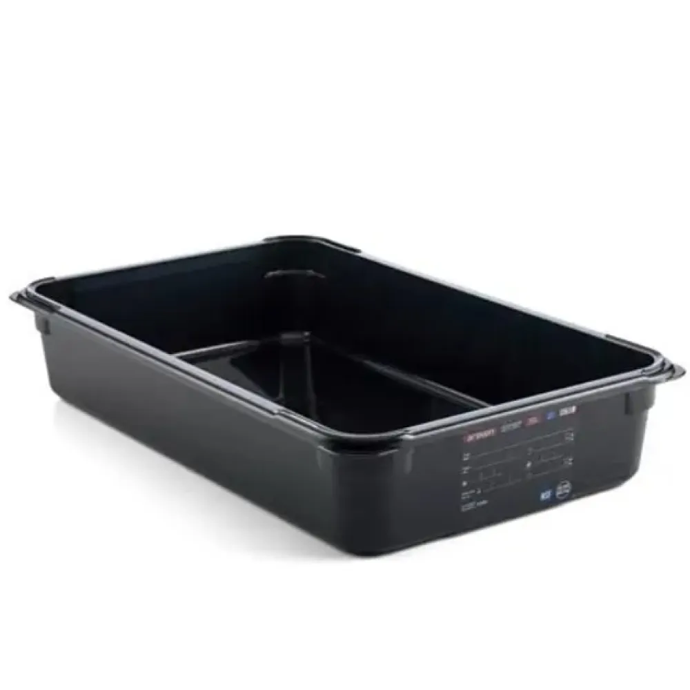 GN tray in black polycarbonate ARAVEN AR47827