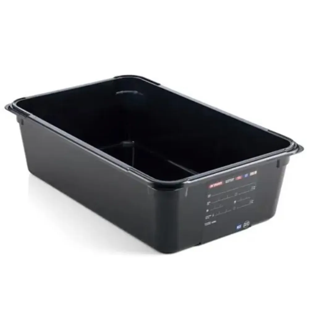 GN tray in black polycarbonate ARAVEN AR47828