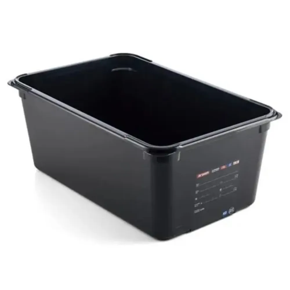 GN tray in black polycarbonate ARAVEN AR47835