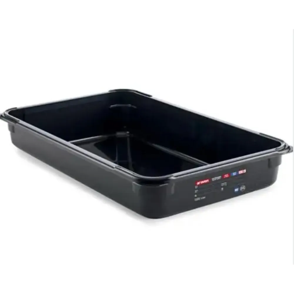 GN tray in black polycarbonate ARAVEN AR47826