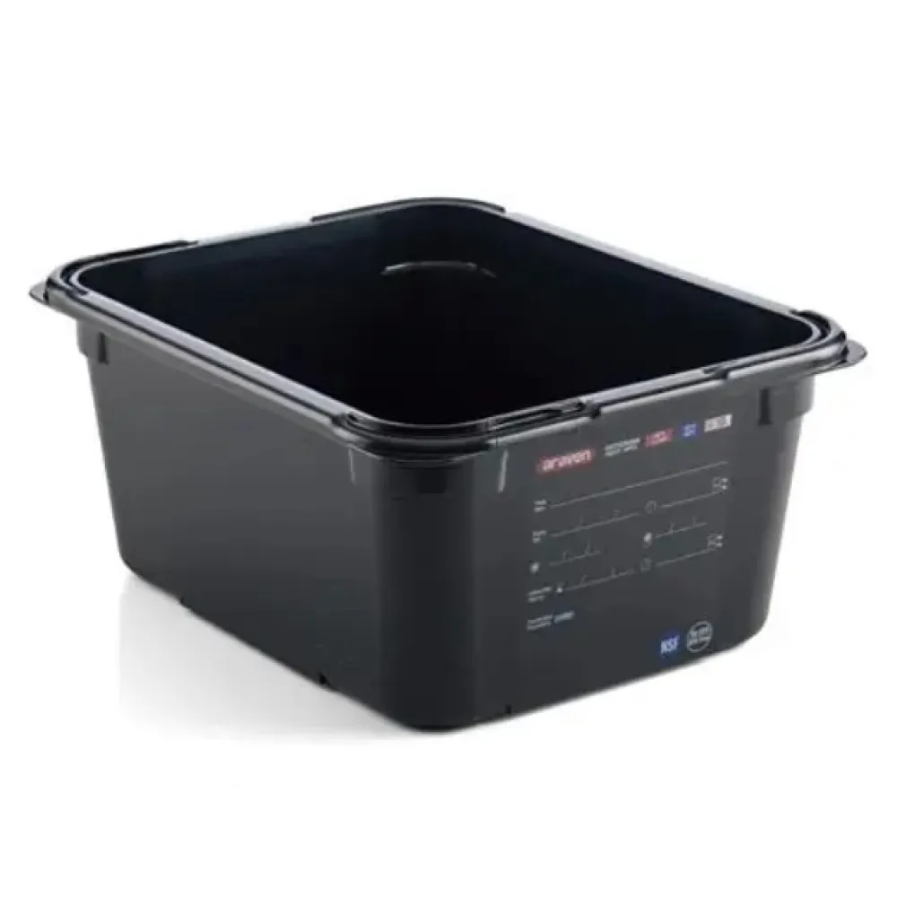 GN tray in black polycarbonate ARAVEN AR47823