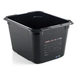 GN tray in black polycarbonate ARAVEN AR47834