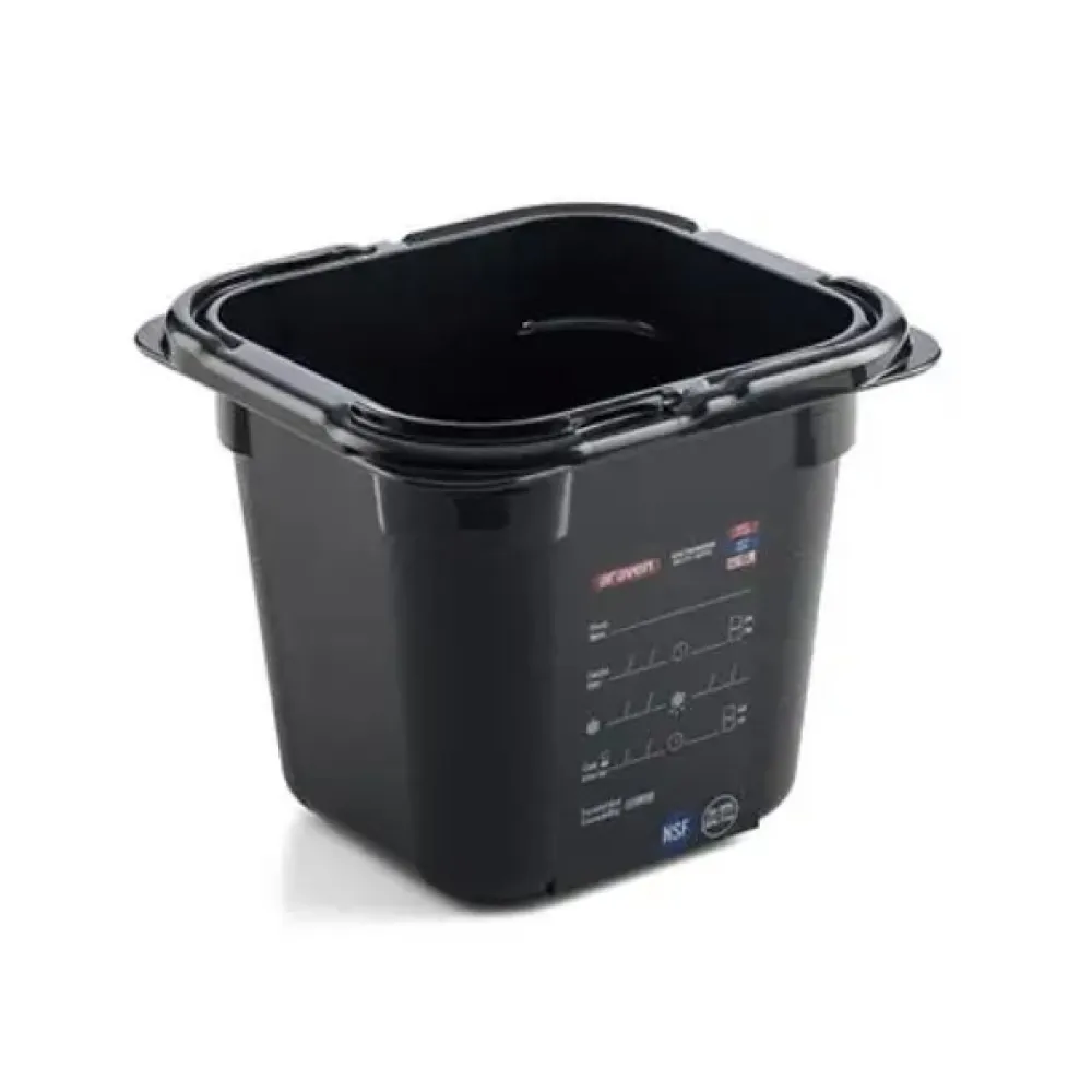 GN tray in black polycarbonate ARAVEN AR47798