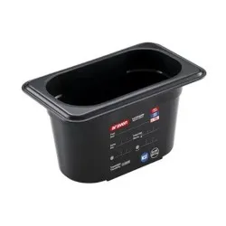 GN tray in black polycarbonate ARAVEN AR44011