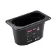 GN tray in black polycarbonate ARAVEN AR44011