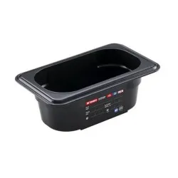 GN tray in black polycarbonate ARAVEN AR44010