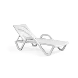 Sun lounger BHS-HoReCa 3G-WoodyWhite