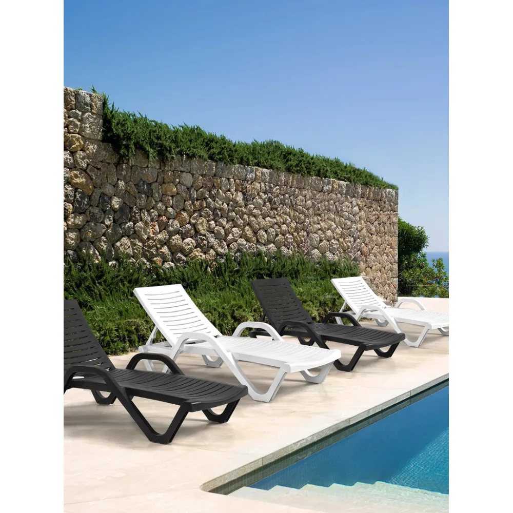 Sun lounger BHS-HoReCa 3G-WoodyWhite