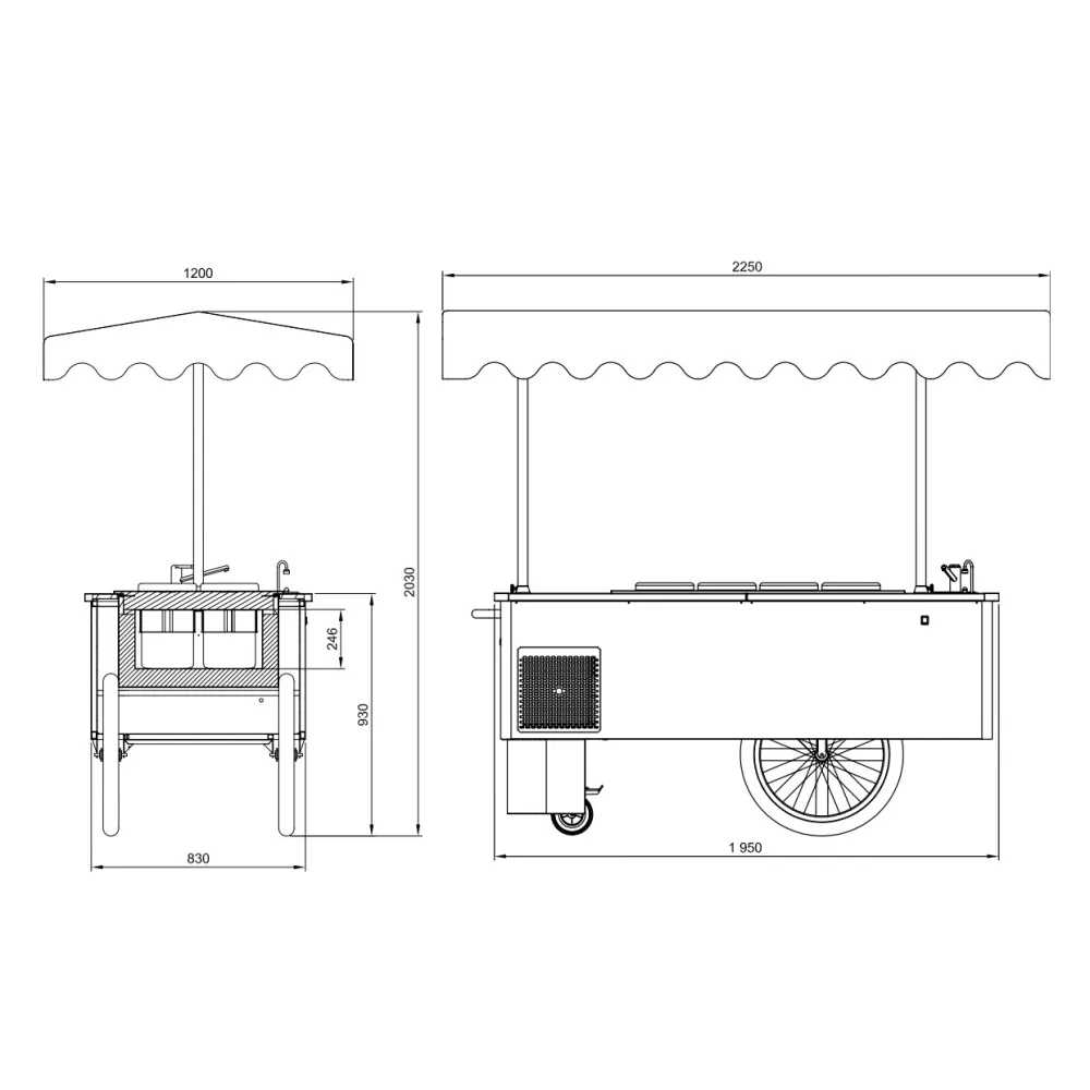 Ice Cream Display Cabinet BHS-HoReCa 8SM