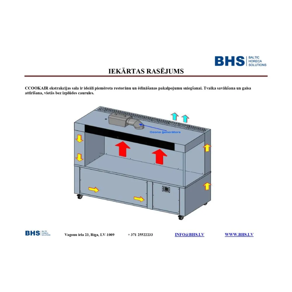 Steam extractor hood BHS-HoReCa 21CCOOKAIR2100