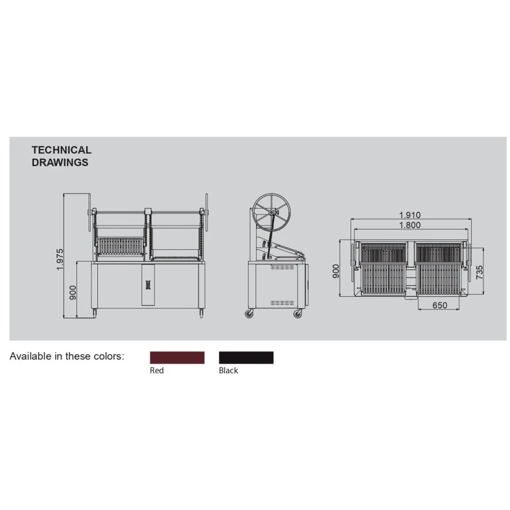 Charcoal lift grill KOPA CO-DP180S