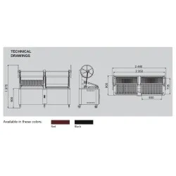 Charcoal lift grill KOPA CO-P235S