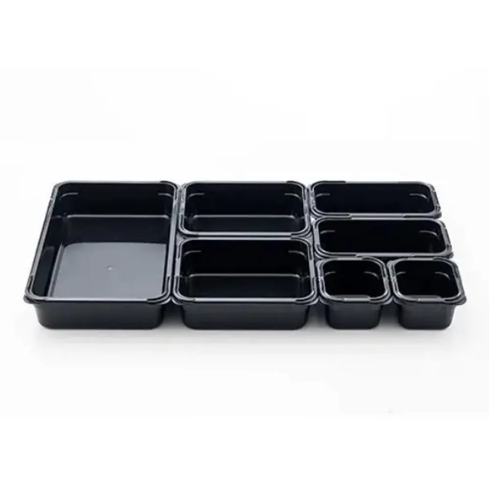 GN tray in black polycarbonate ARAVEN AR47827