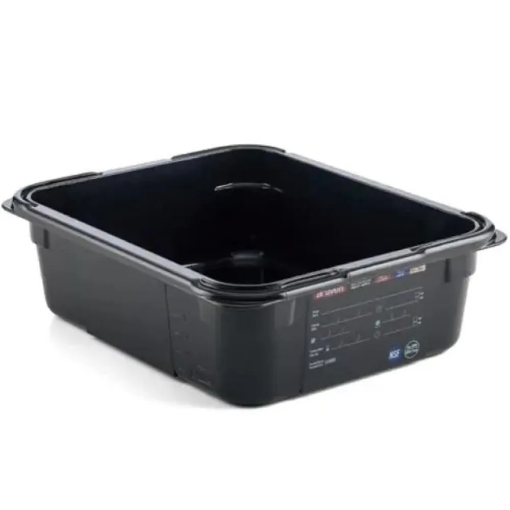 GN tray in black polycarbonate ARAVEN AR47822