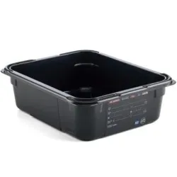 GN tray in black polycarbonate ARAVEN AR47822