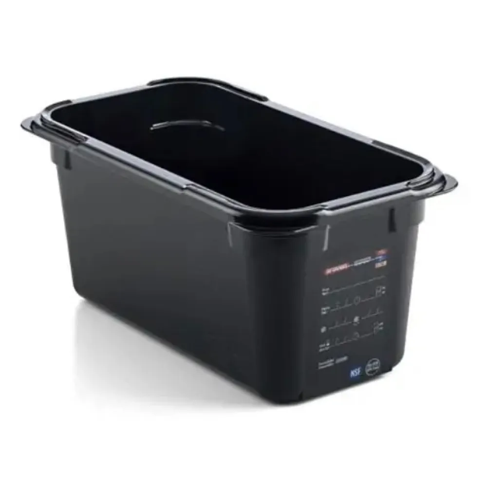 GN tray in black polycarbonate ARAVEN AR47820