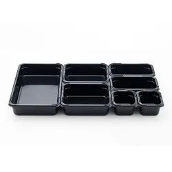 GN tray in black polycarbonate ARAVEN AR47798