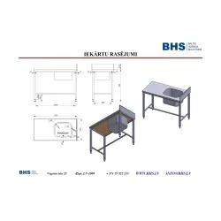 Kitchen work table BHS-HoReCa RAS116