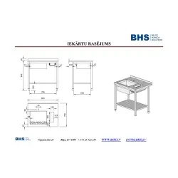 Non-standard dishwashing solution BHS-HoReCa PR-worktable-withsink-900
